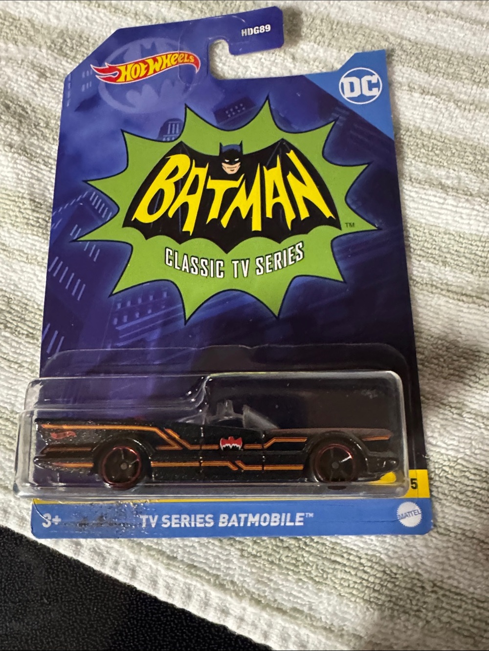 Mattel Hot Wheels Batman Classic TV Series Black and Orange Batmobile